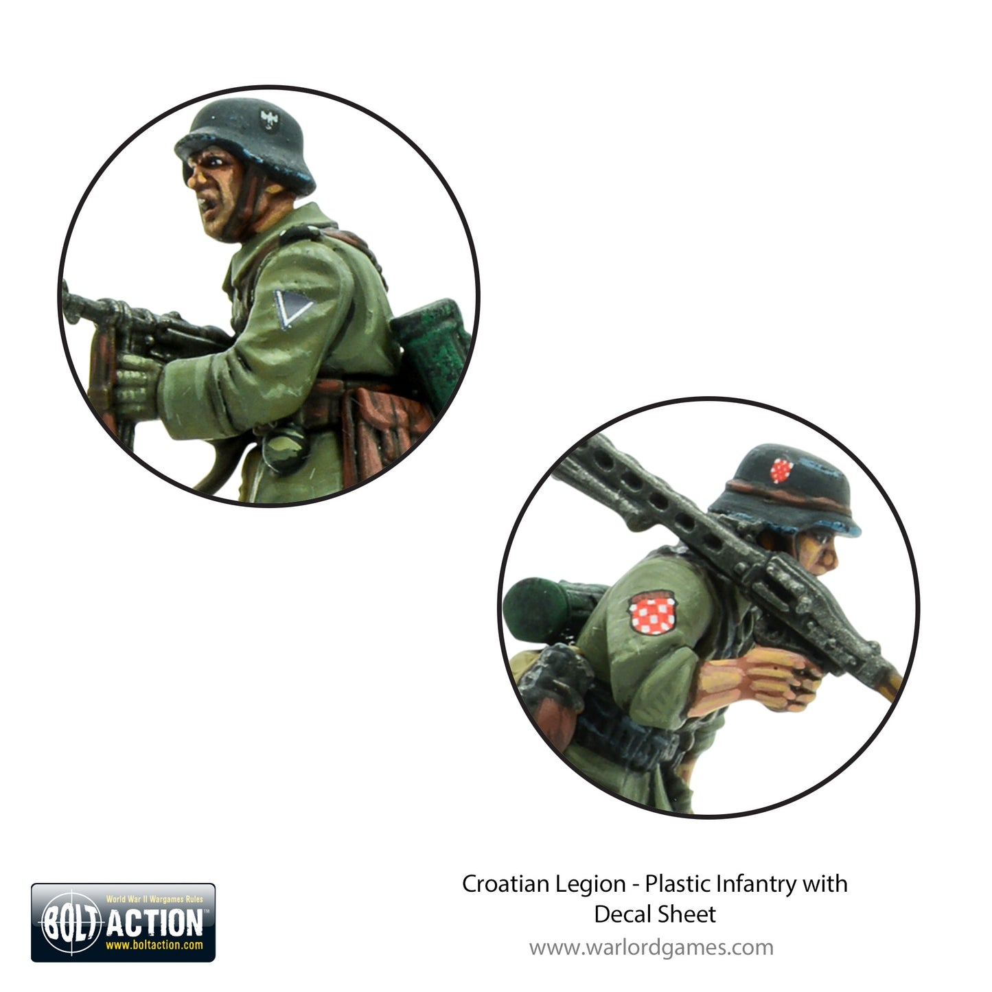 Bolt Action: German - Croatian Legion - Plastic Infantry with Decal Sheet