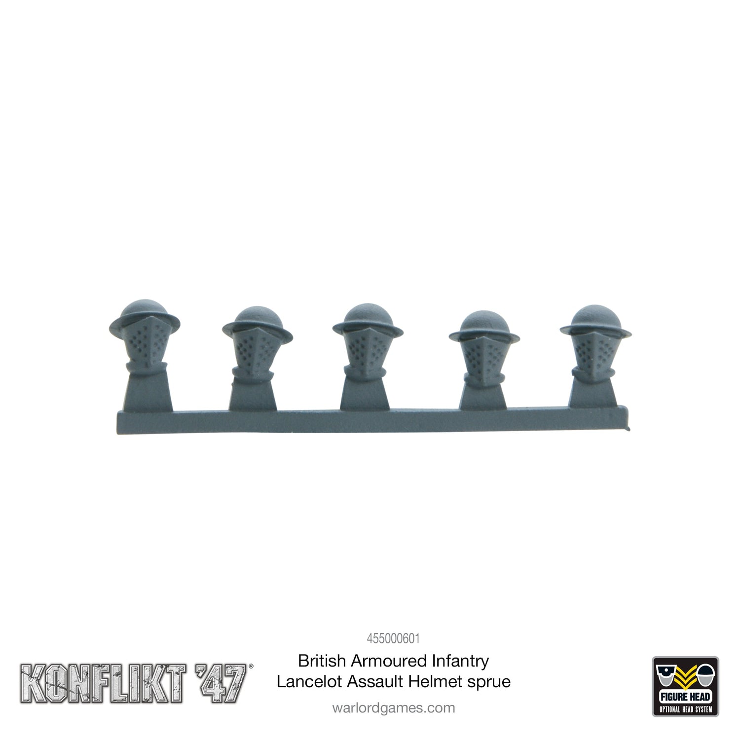 Konflikt '47: British Commonwealth - British Armoured Infantry Lancelot Assault Helmet sprue