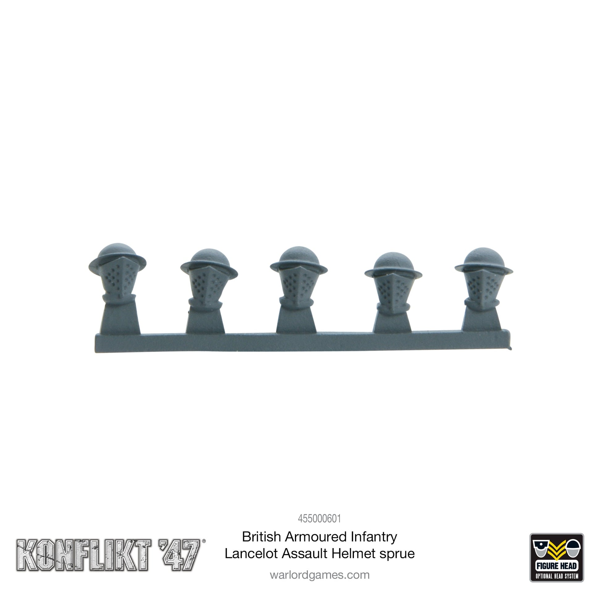Konflikt '47: British Commonwealth - British Armoured Infantry Lancelot Assault Helmet sprue