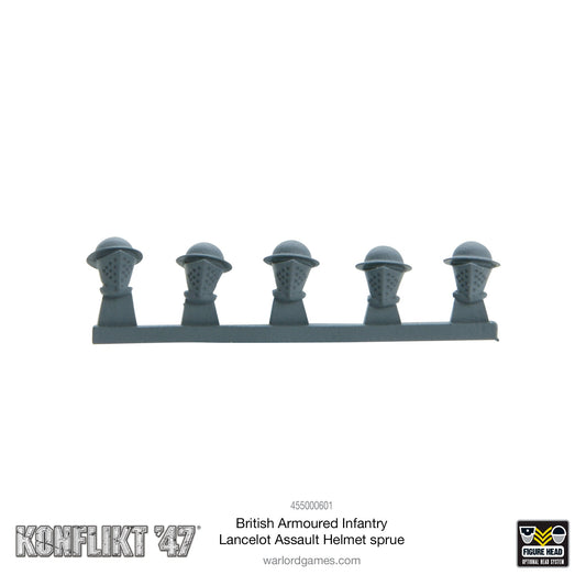 Konflikt '47: British Commonwealth - British Armoured Infantry Lancelot Assault Helmet sprue