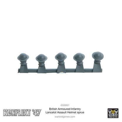 Konflikt '47: British Commonwealth - British Armoured Infantry Lancelot Assault Helmet sprue