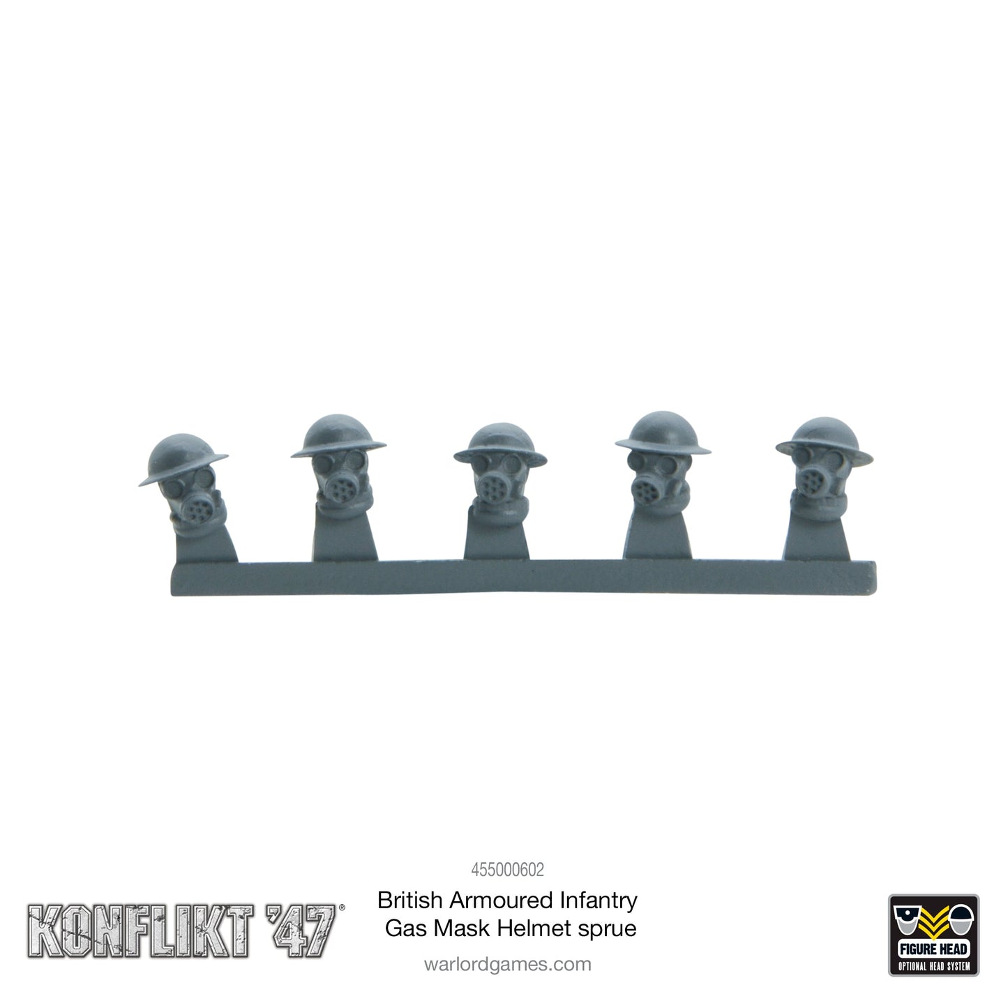 Konflikt '47: British Commonwealth - British Armoured Infantry Gas mask helmet sprue