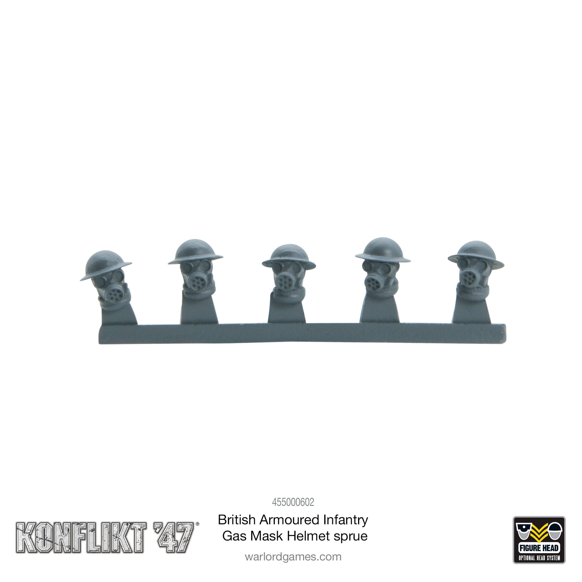 Konflikt '47: British Commonwealth - British Armoured Infantry Gas mask helmet sprue