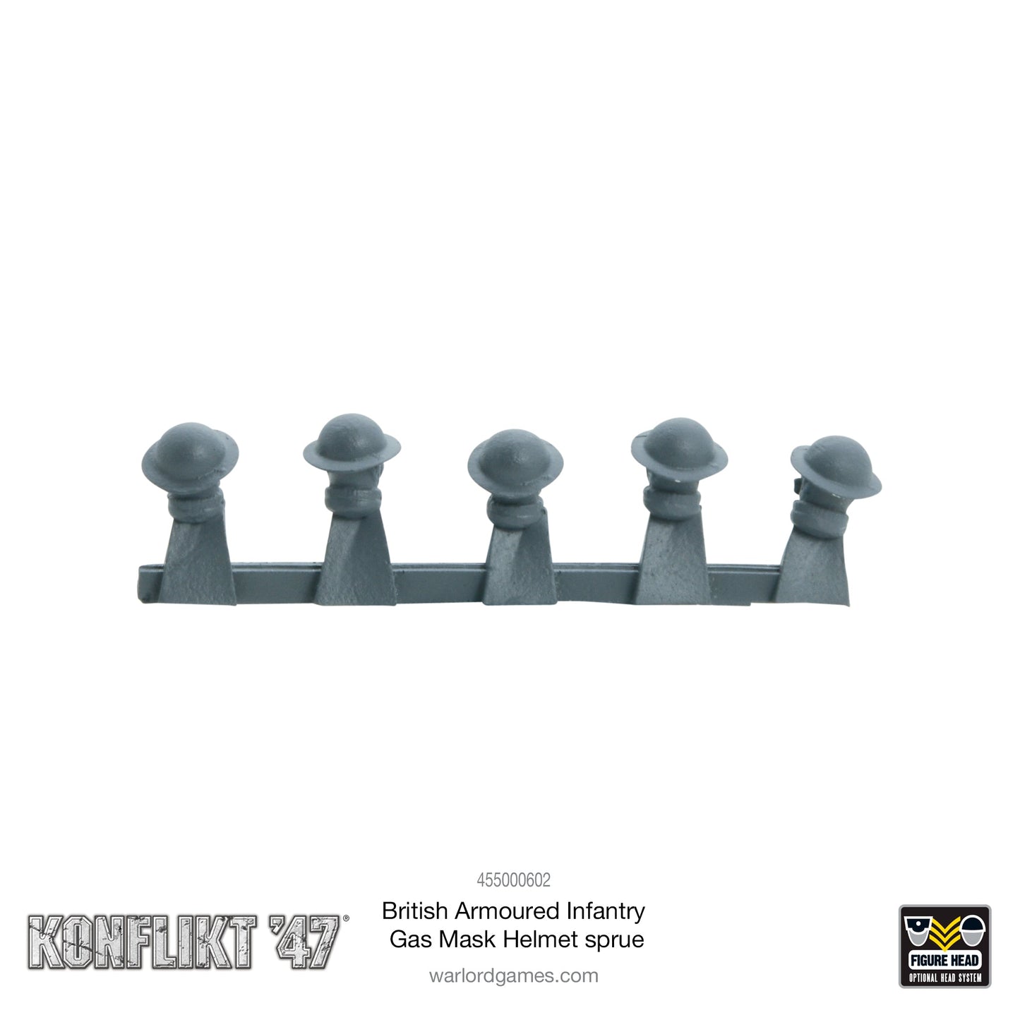 Konflikt '47: British Commonwealth - British Armoured Infantry Gas mask helmet sprue
