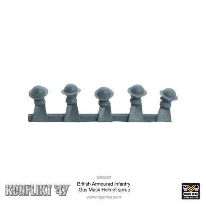 Konflikt '47: British Commonwealth - British Armoured Infantry Gas mask helmet sprue
