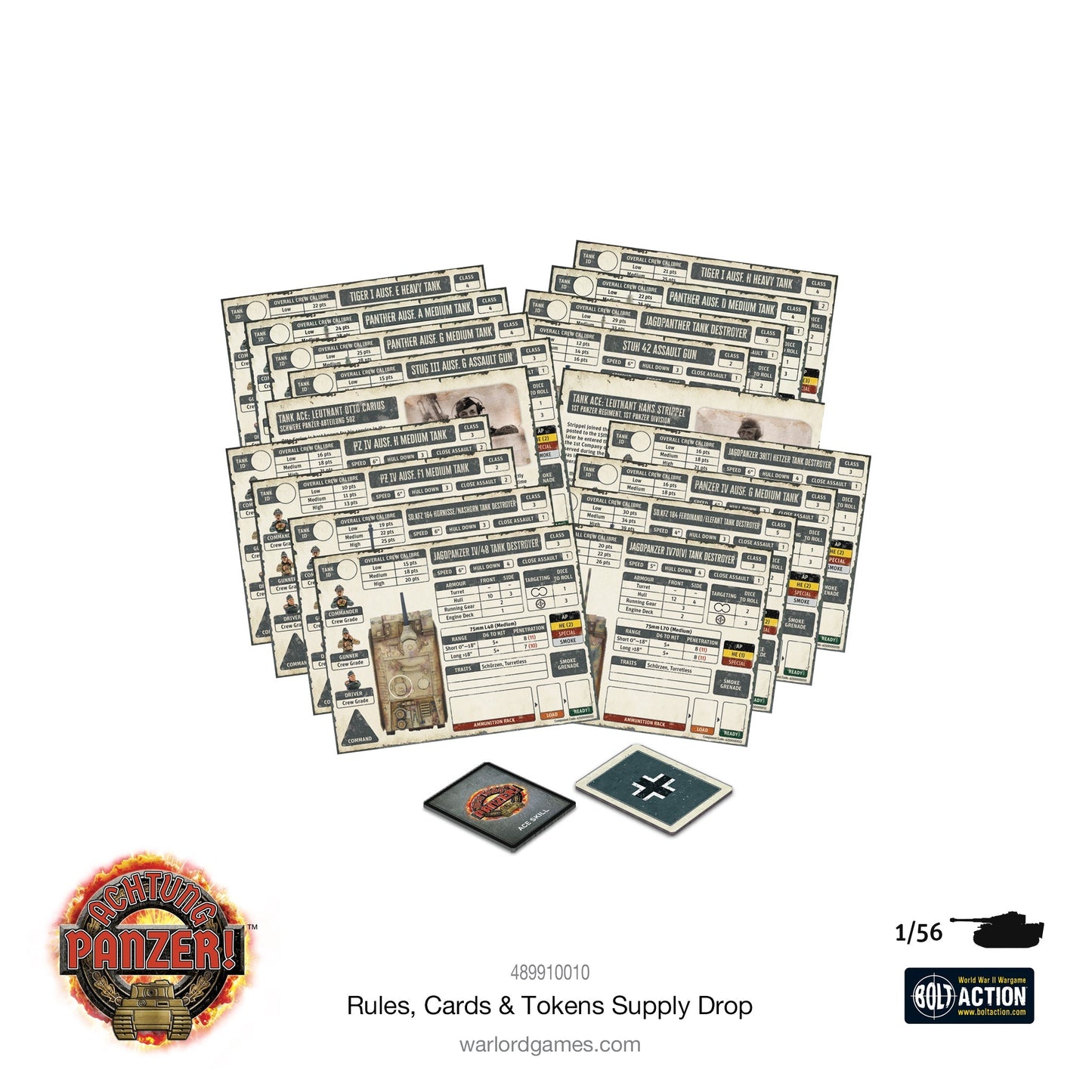 Achtung Panzer!: British Tanks - Rules, Cards & Tokens Supply Drop