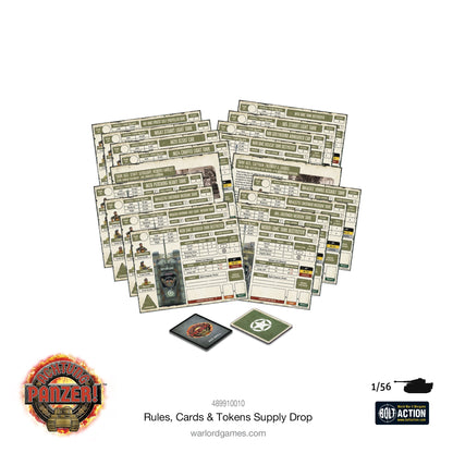 Achtung Panzer!: British Tanks - Rules, Cards & Tokens Supply Drop