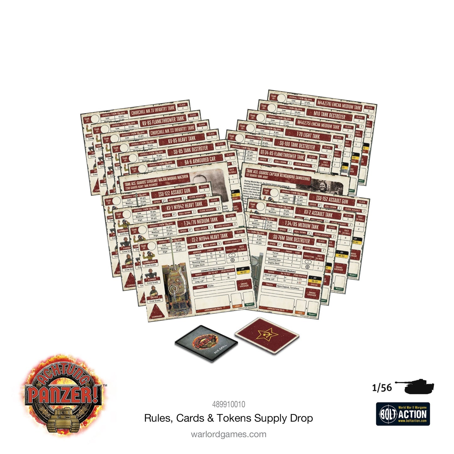 Achtung Panzer!: British Tanks - Rules, Cards & Tokens Supply Drop