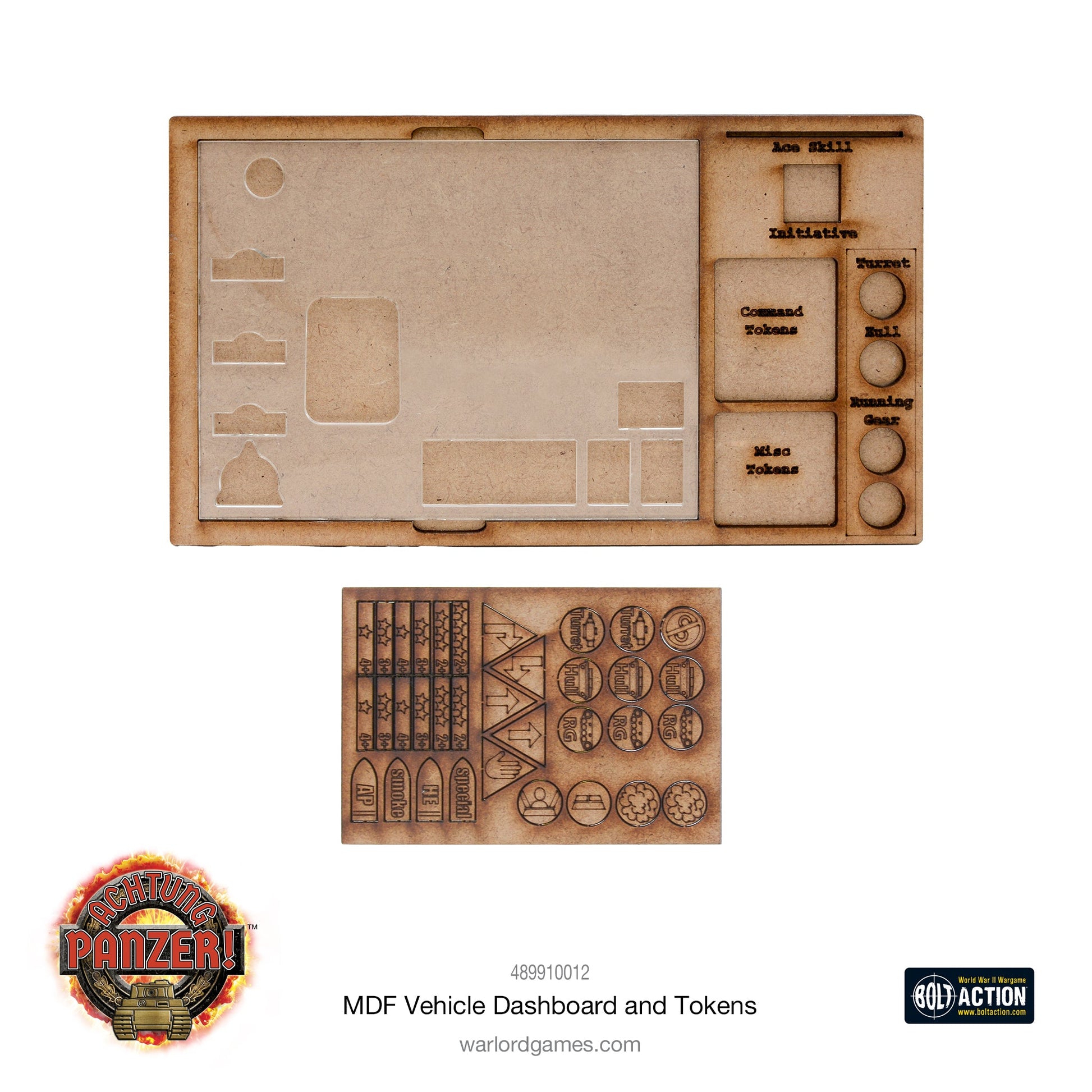 Achtung Panzer!: British Tanks - MDF Vehicle Dashboard and Tokens