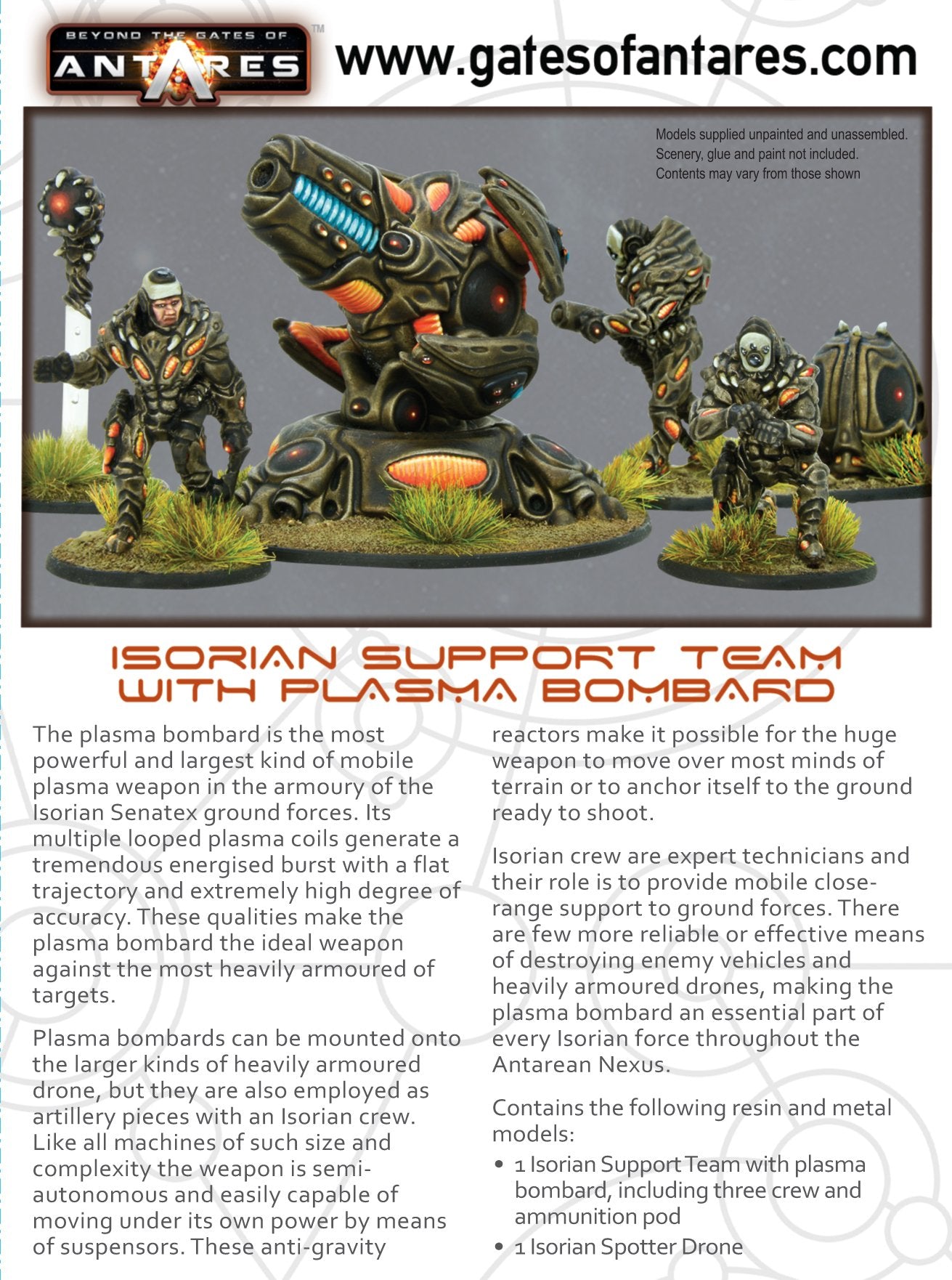 Gates of Antares: Isorian - Isorian Support team with Plasma Bombard
