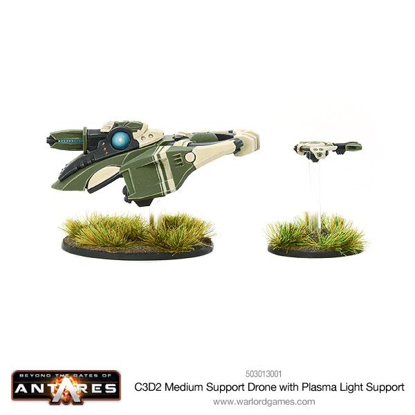Gates of Antares: Concord - Concord C3D2 medium support drone with plasma light support