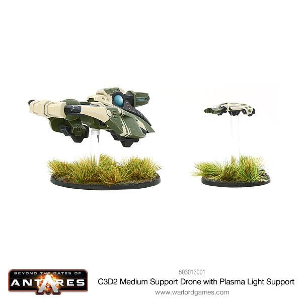 Gates of Antares: Concord - Concord C3D2 medium support drone with plasma light support