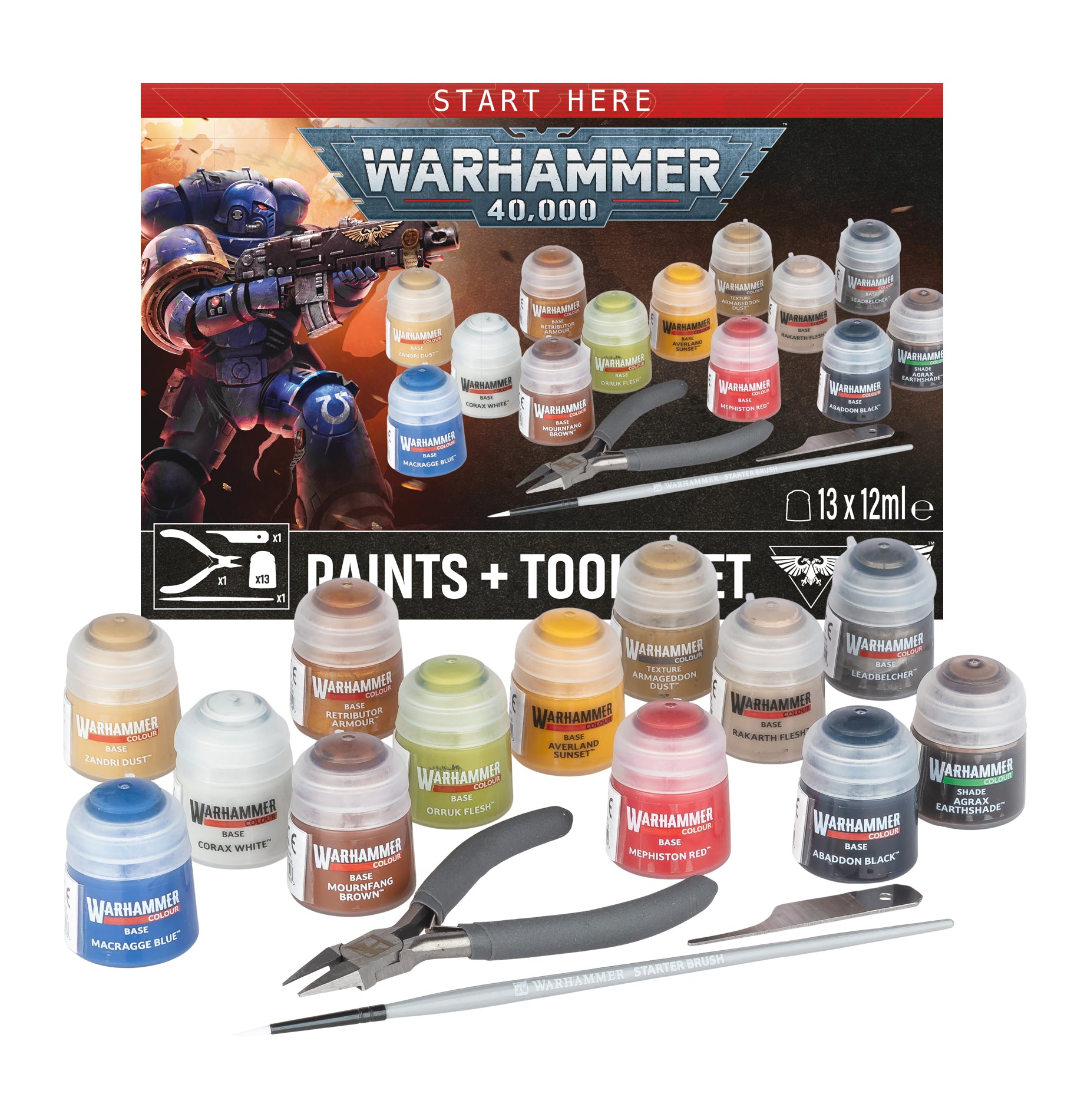 Warhammer 40,000: Paint + Tools set