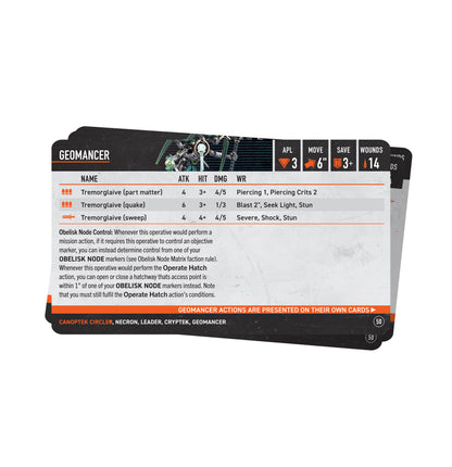 Kill Team: Canoptek Circle – Datacards