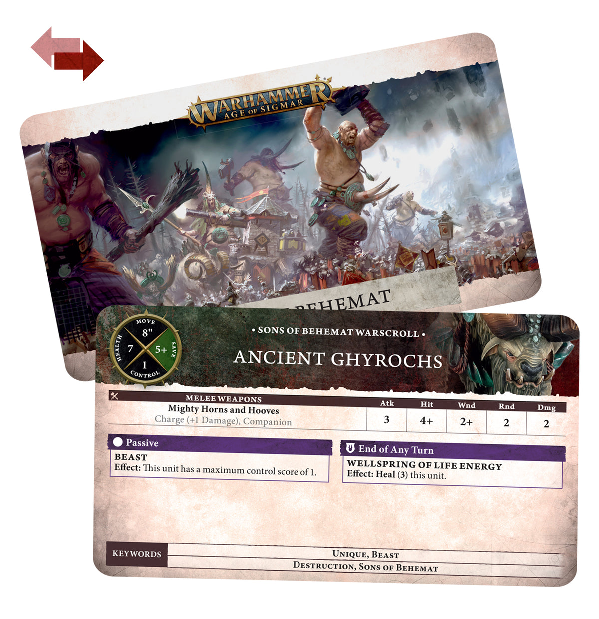 Warscroll Cards: Sons of Behemat