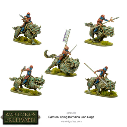 Warlords of Erehwon: Samurai - Samurai riding Komainu Lion Dogs