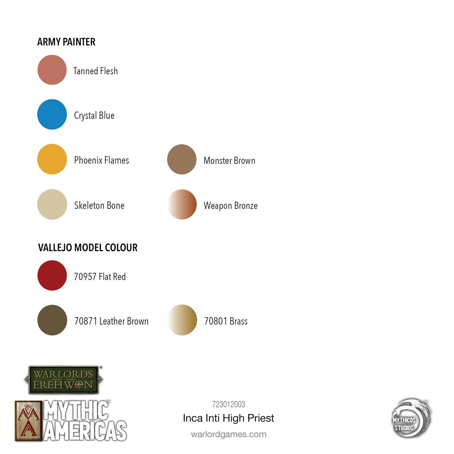 Mythic Americas: Inca - Inca: Inti High Priest