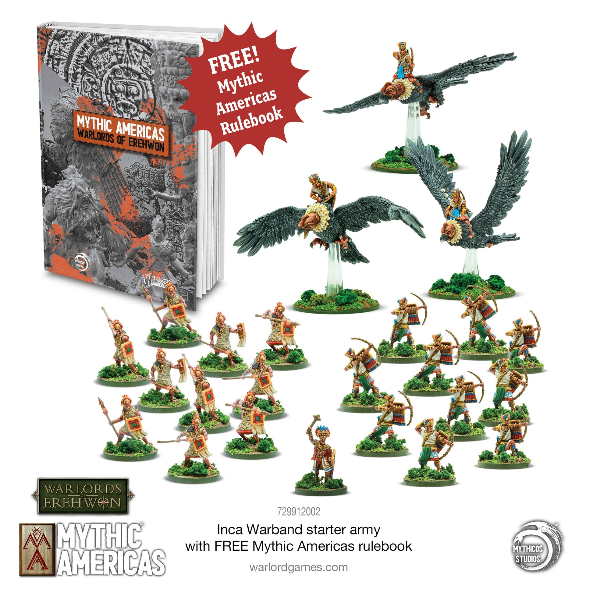 Mythic Americas: Inca - Inca Warband Starter Army with FREE Mythic Americas Rulebook