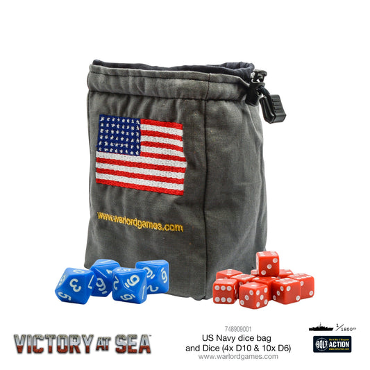 Victory at Sea: US Navy - US Navy Dice and Dice bag