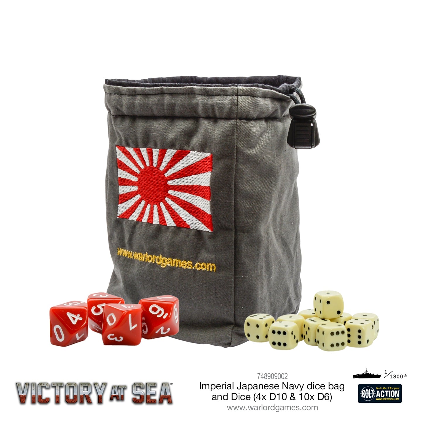 Victory at Sea: Imperial Japanese Navy Dice and Dice Bag