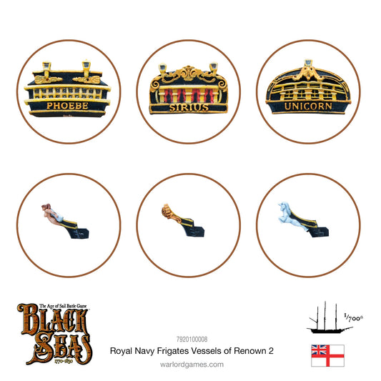 Black Seas: Royal Navy - Royal Navy Frigates Named ships Pack 2