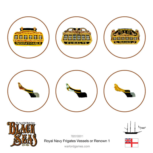 Black Seas: Royal Navy - Royal Navy Frigates Named ships Pack 1