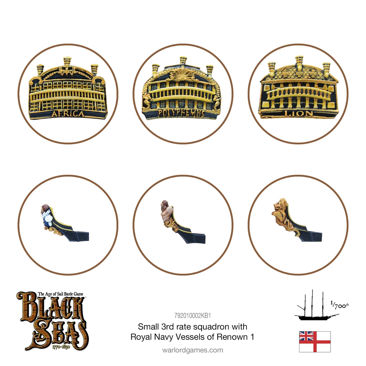Black Seas: Royal Navy - Small 3rd rate squadron with Royal Navy Vessels of Renown 1