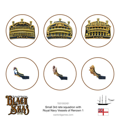 Black Seas: Royal Navy - Small 3rd rate squadron with Royal Navy Vessels of Renown 1