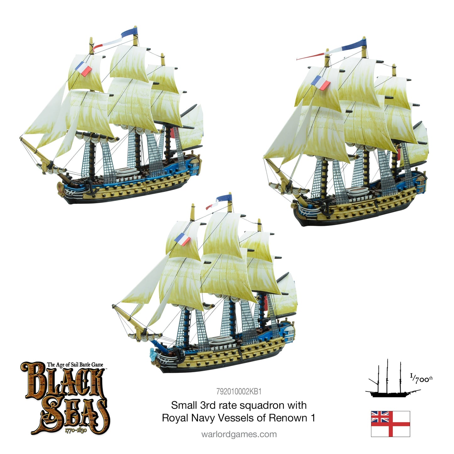 Black Seas: Royal Navy - Small 3rd rate squadron with Royal Navy Vessels of Renown 1