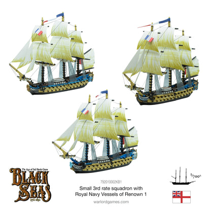 Black Seas: Royal Navy - Small 3rd rate squadron with Royal Navy Vessels of Renown 1