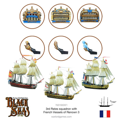 Black Seas: French Navy - 3rd Rates Squadron with French Vessels of Renown 3