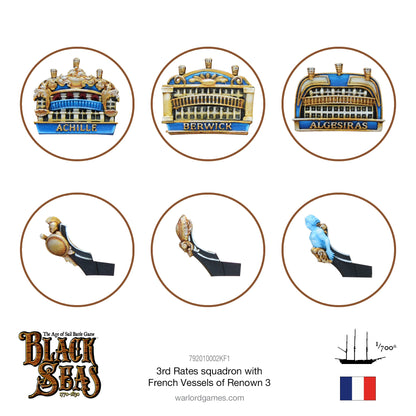 Black Seas: French Navy - 3rd Rates Squadron with French Vessels of Renown 3
