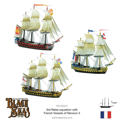 Black Seas: French Navy - 3rd Rates Squadron with French Vessels of Renown 3