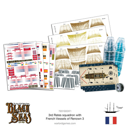 Black Seas: French Navy - 3rd Rates Squadron with French Vessels of Renown 3
