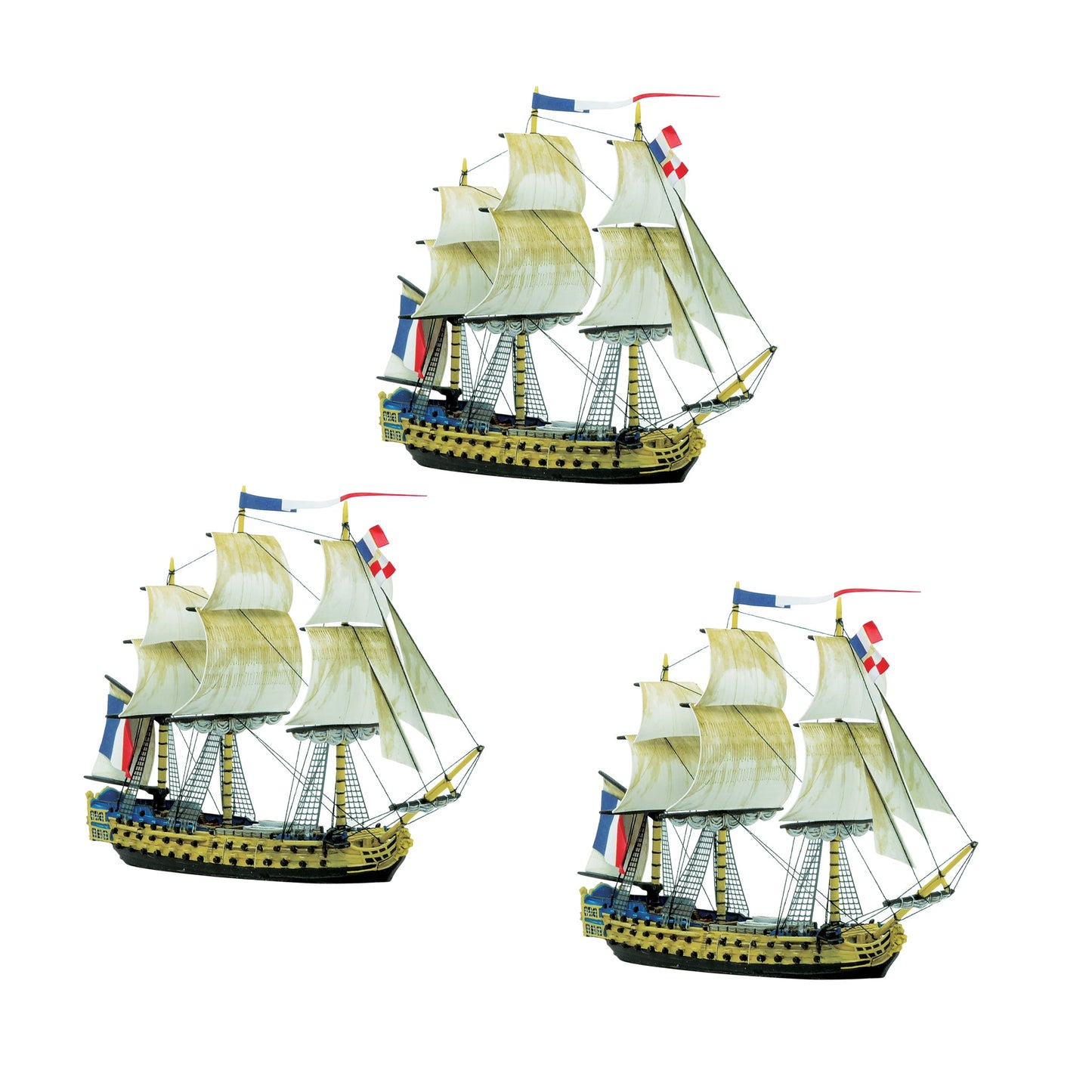 Black Seas: French Navy - FRENCH 3rd Rates Named ships Pack 4 BUNDLE