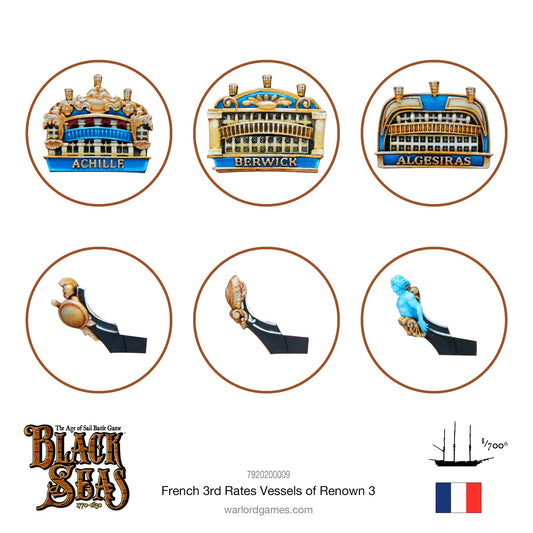 Black Seas: French Navy - French 3rd Rates Named ships Pack 3