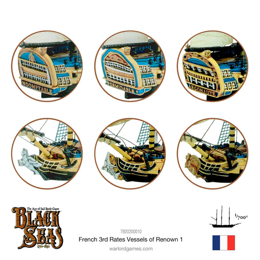 Black Seas: French Navy - French 3rd Rates Named ships Pack 1