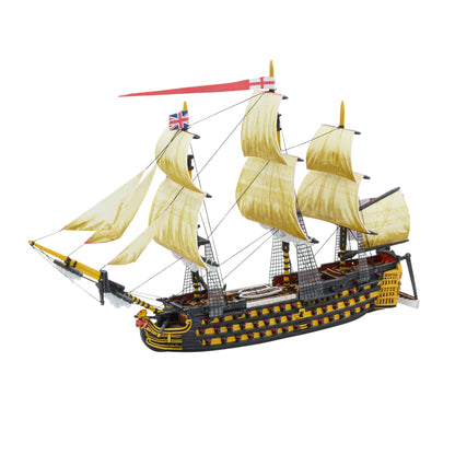Black Seas: Royal Navy - HMS Britannia (Royal Navy 1st Rate) - Ship with Figure Head & Back Plate Bundle