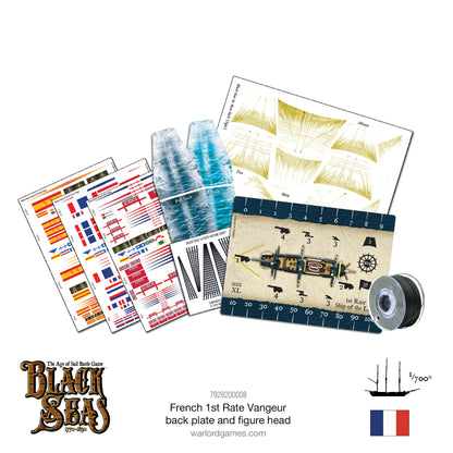 Black Seas: French Navy - 1st Rate with Vengeur back plate and figure head