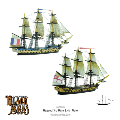 Black Seas: French Navy - Razeed 3rd Rate & 4th Rate