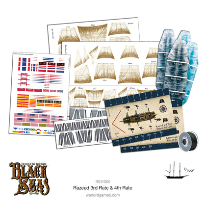Black Seas: French Navy - Razeed 3rd Rate & 4th Rate