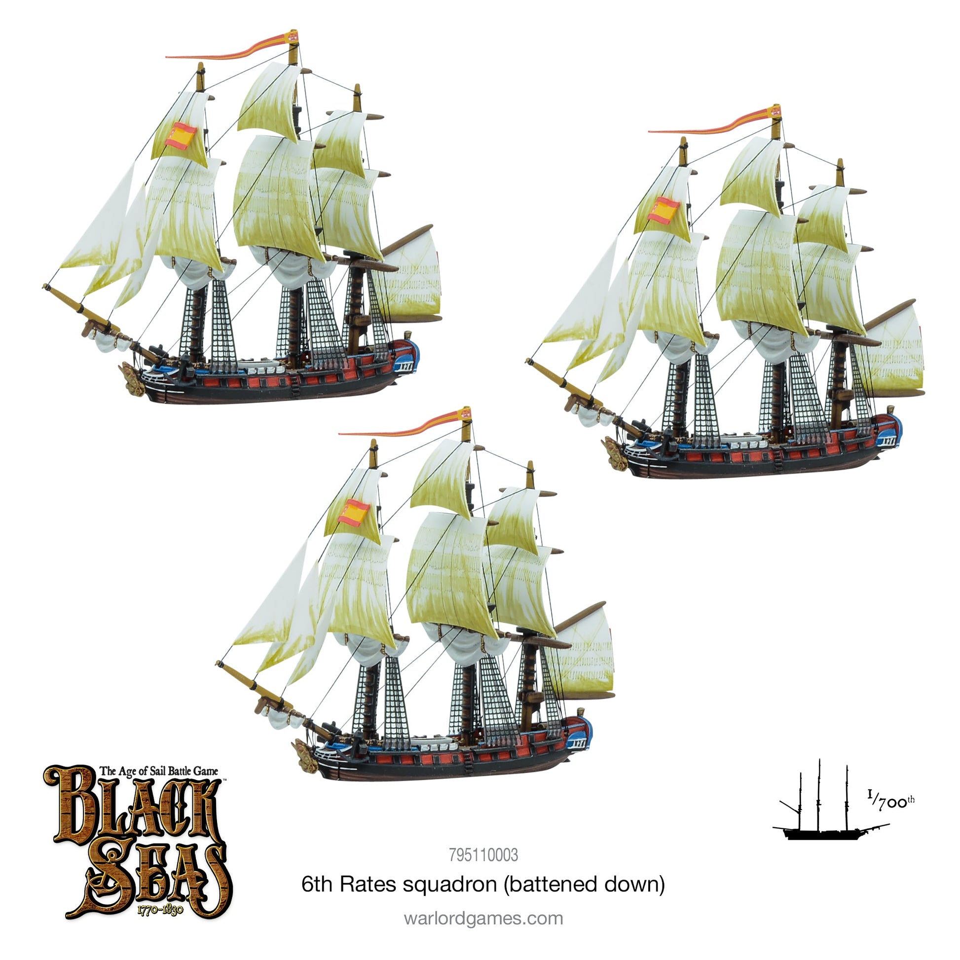 Black Seas: French Navy - 6th Rates squadron (Battened Down)