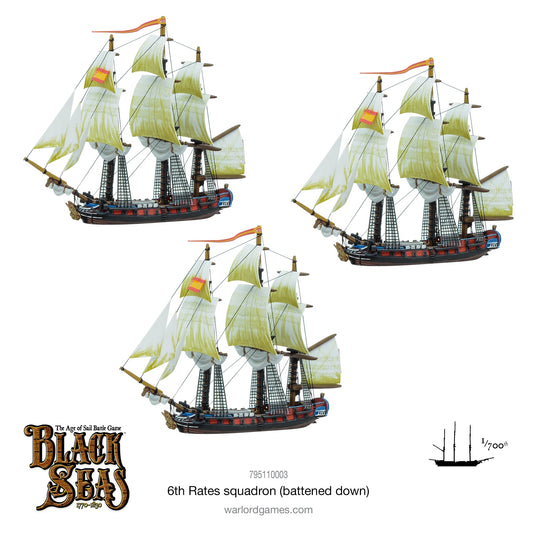 Black Seas: French Navy - 6th Rates squadron (Battened Down)