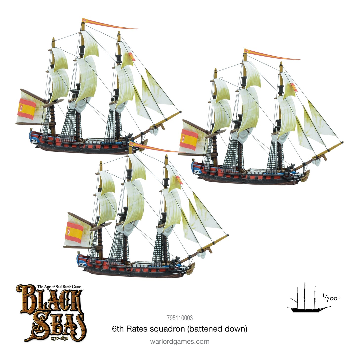 Black Seas: French Navy - 6th Rates squadron (Battened Down)