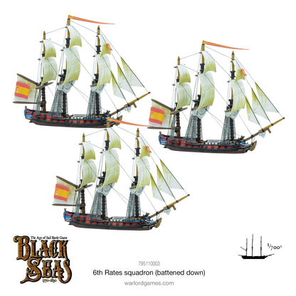Black Seas: French Navy - 6th Rates squadron (Battened Down)