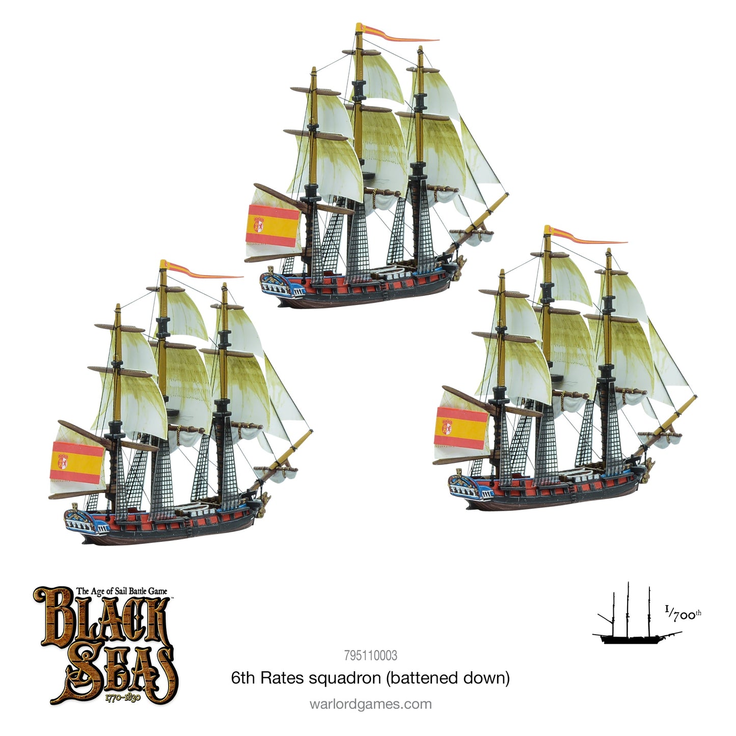 Black Seas: French Navy - 6th Rates squadron (Battened Down)