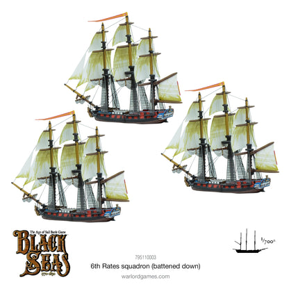 Black Seas: French Navy - 6th Rates squadron (Battened Down)