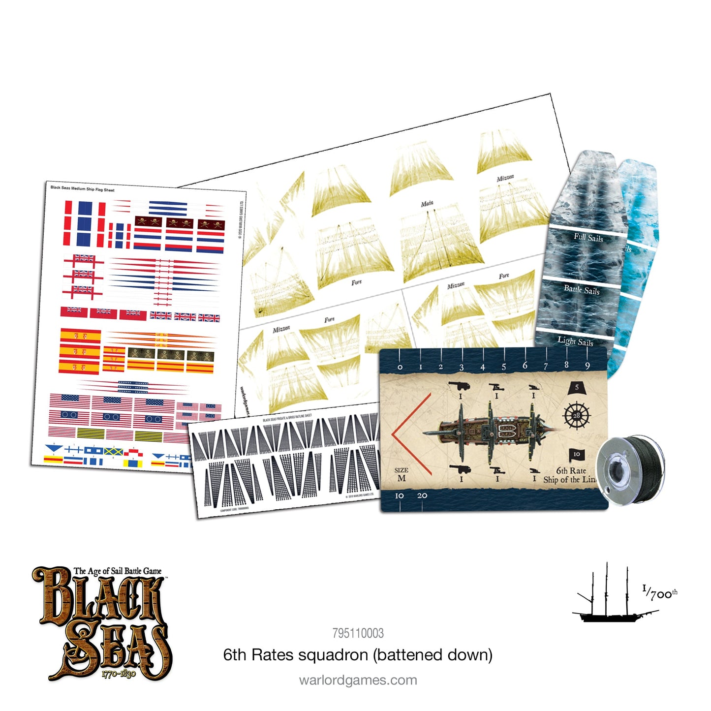 Black Seas: French Navy - 6th Rates squadron (Battened Down)