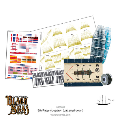 Black Seas: French Navy - 6th Rates squadron (Battened Down)
