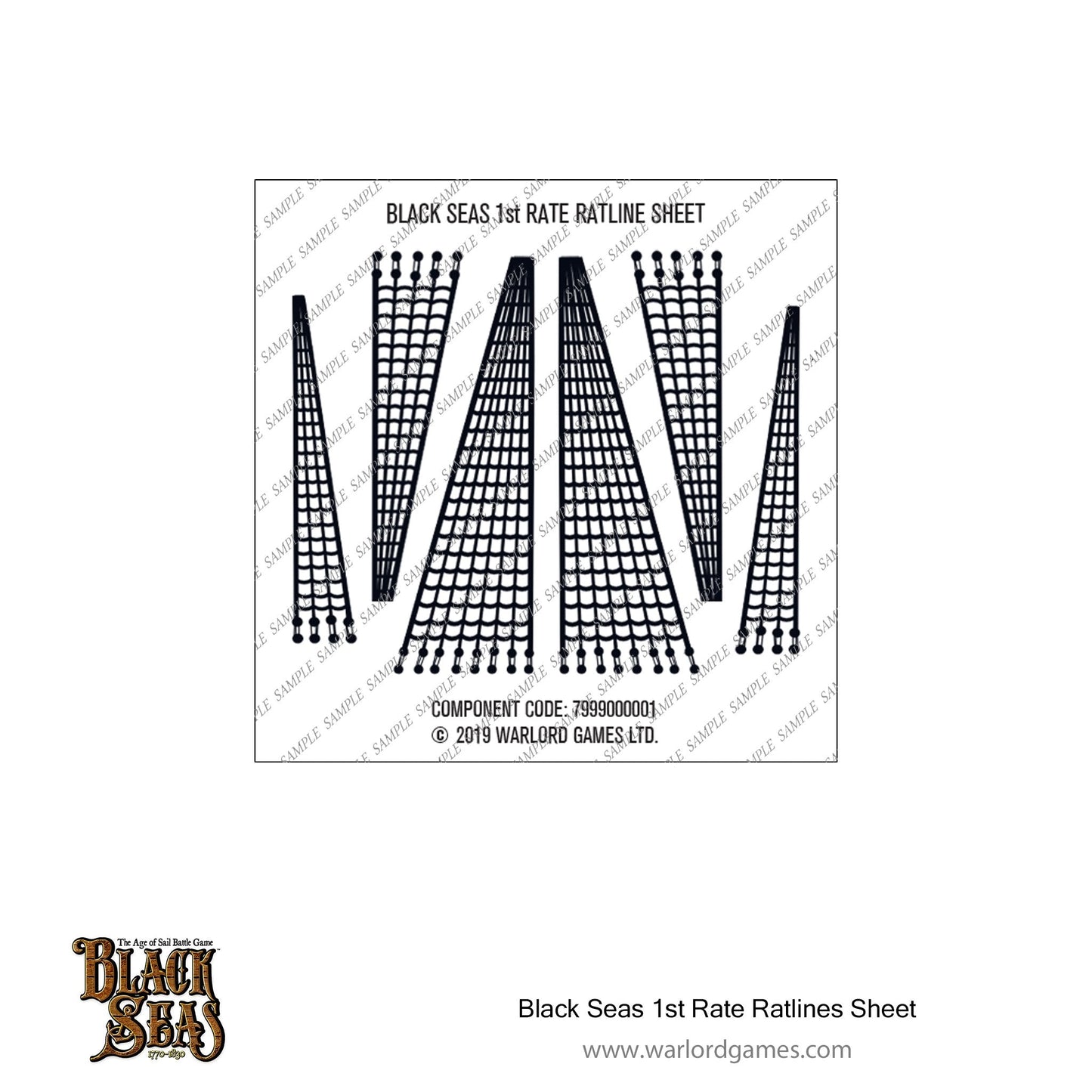 Black Seas: French Navy - 1st Rate ratlines sheet